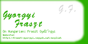 gyorgyi fraszt business card